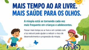 Cartilha recomenda 2 horas diárias ao ar livre contra a miopia